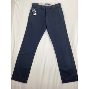 Polo Ralph Lauren Mens Salinger Chino Pants Navy Blue Straight Fit 31x32 New